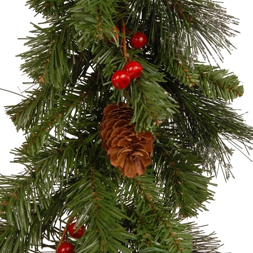 9 ft Pre-Lit Artificial Christmas Garland with 50 Warm White LED Lights F465765