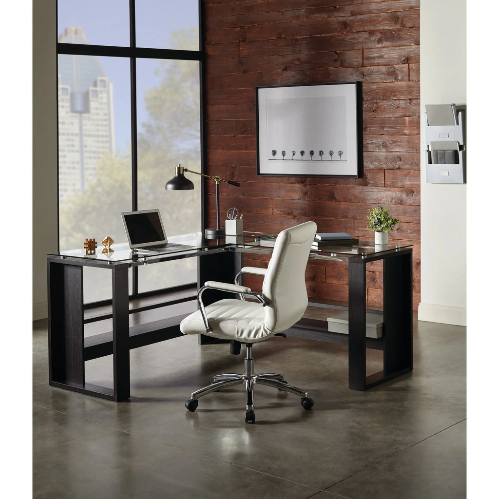 Espresso L-Shape Corner Desk R9513