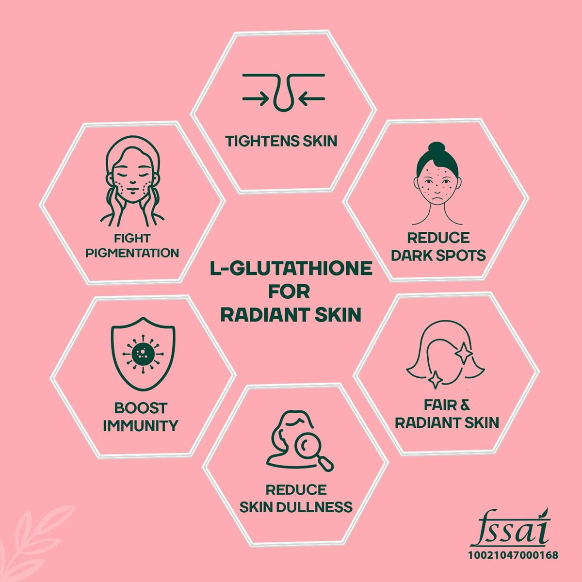 L Glutathione 1000mg 60 Veg Caps with Vitamin C, Biotin C210