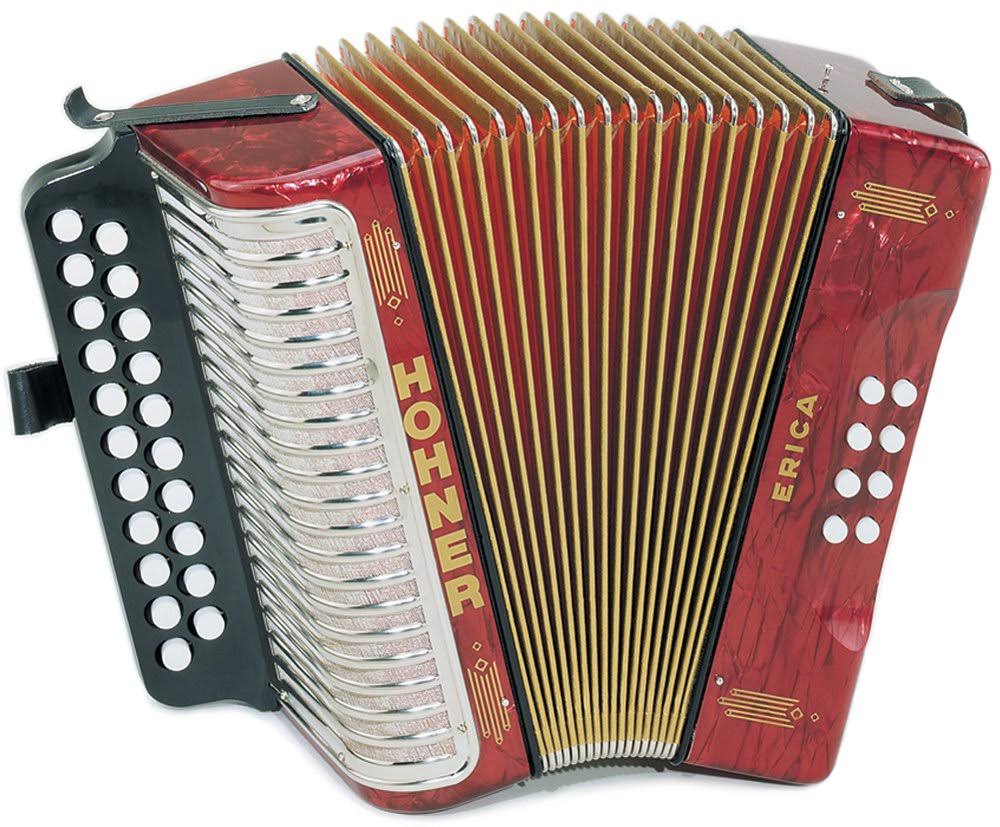 Red Diatonic Button Accordion O670