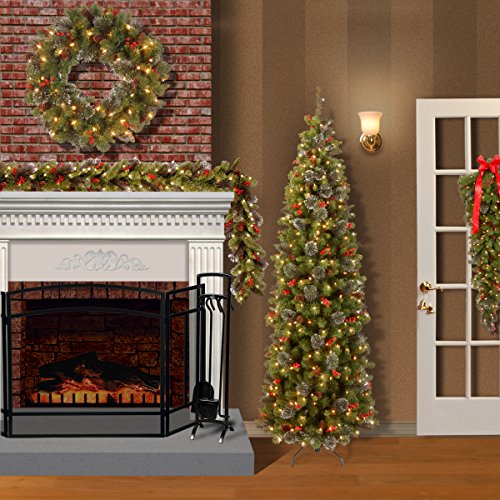 9 ft Pre-Lit Artificial Christmas Garland with 50 Warm White LED Lights F465765
