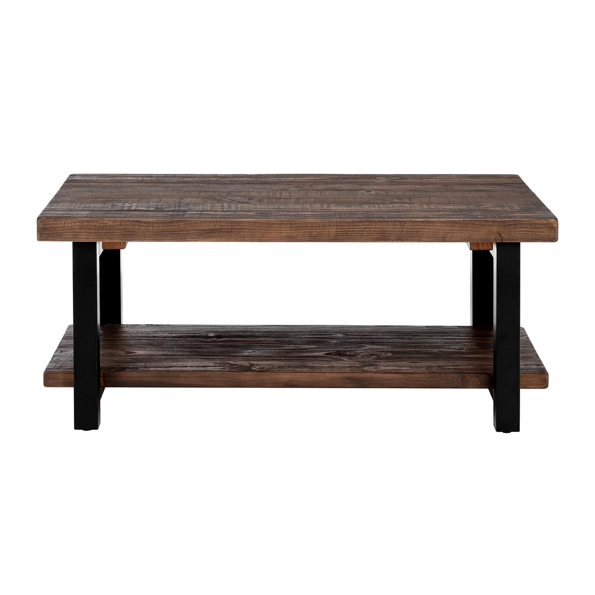 42" Metal and Wood Coffee Table B45579