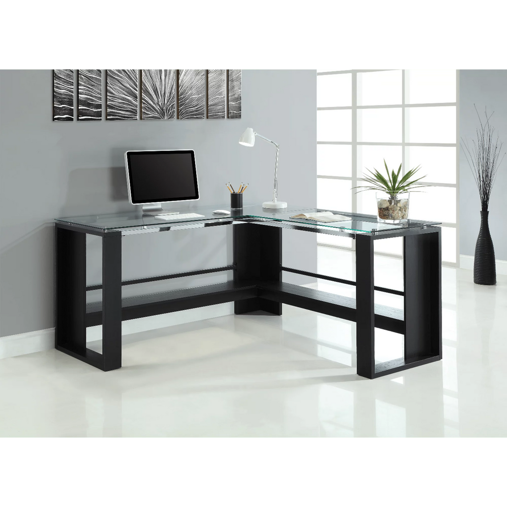 Espresso L-Shape Corner Desk R9513