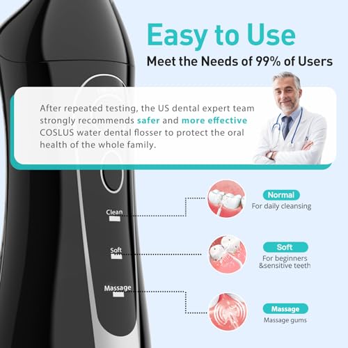 Portable Cordless Oral Irrigator 300ML Rechargeable IPX7 Waterproof Electric Water Flosser H52737