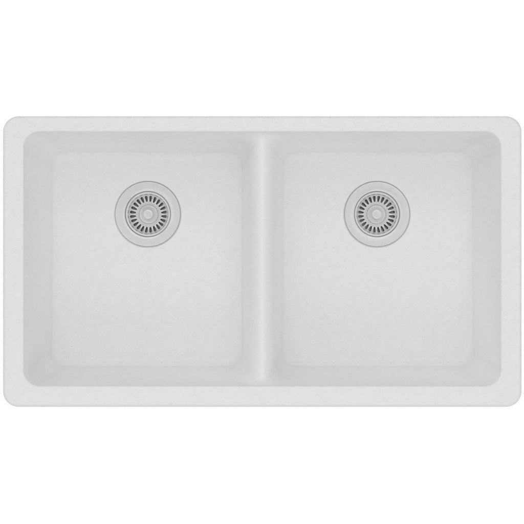 33-in Double-Bowl Undermount Kitchen Sink B489258
