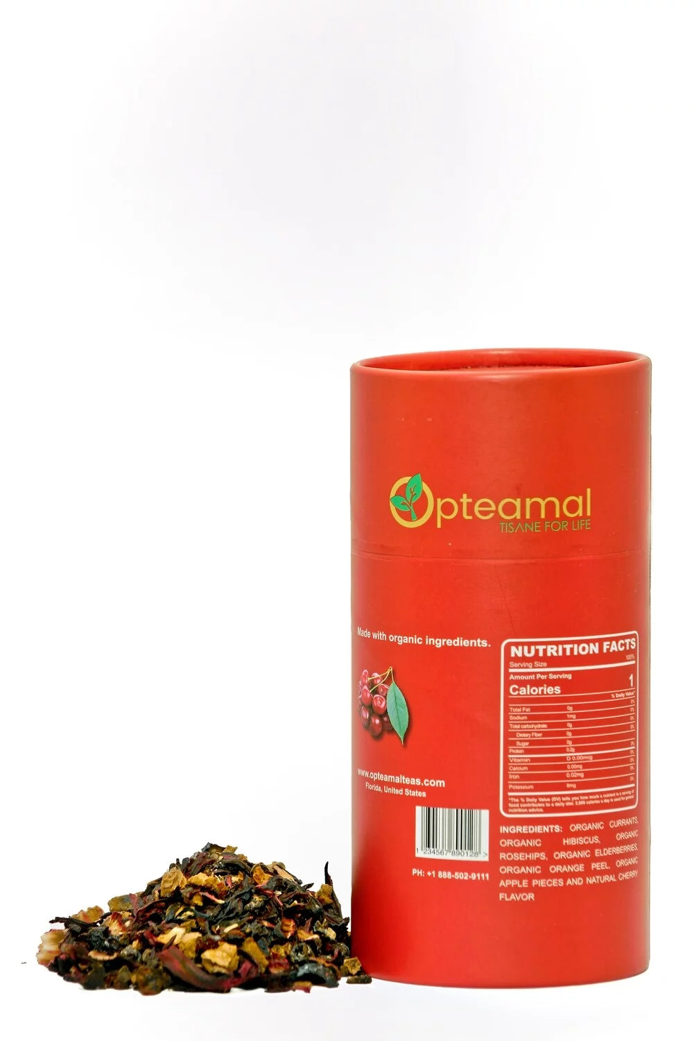 Organic Pure Loose Leaf Cherry Hibiscus Tea, 4oz W752635