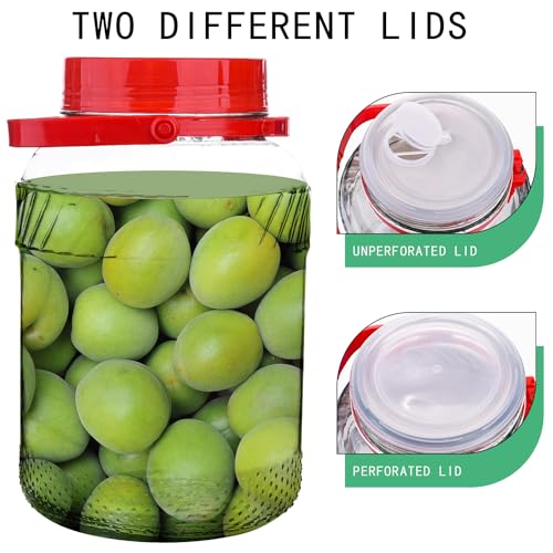 2 Pack 128 oz Glass Mason Jars with Lids F9944