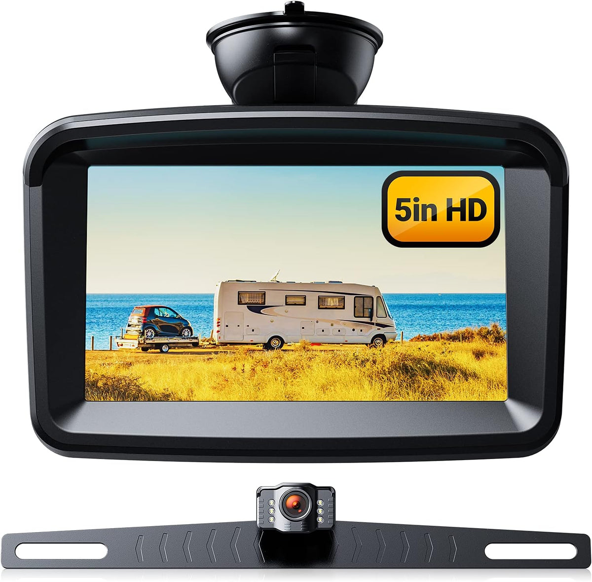 5 Monitor with 1080P Backup Camera, 149° Rear View Kit, IP69 Waterproof Night Vision N721010