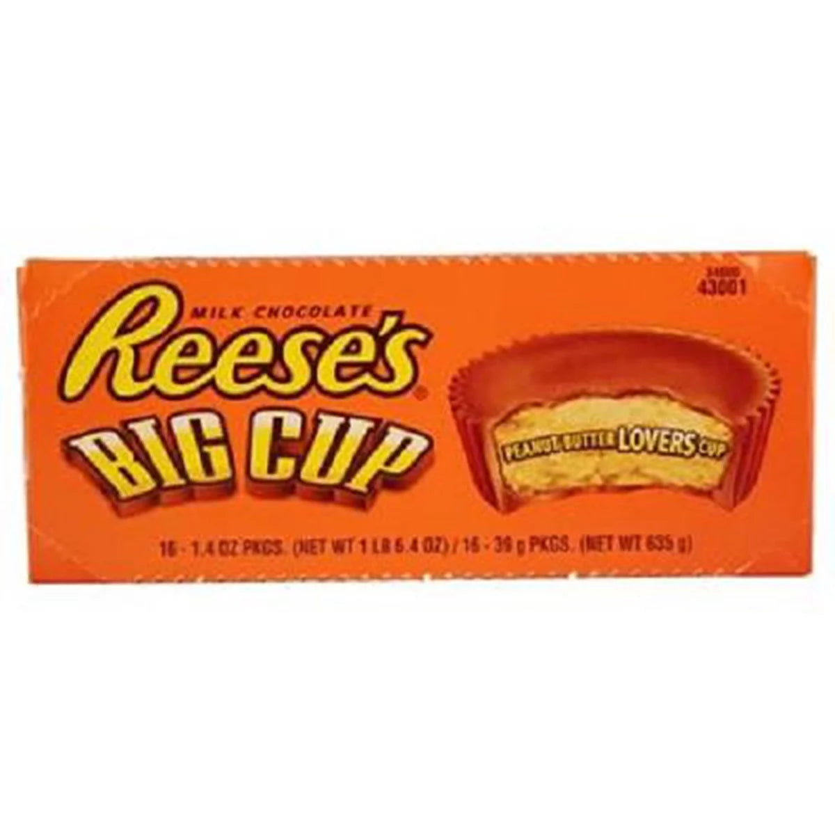 Peanut Butter Big Cups Count 16 (1.4 oz) Chocolate Candy R254
