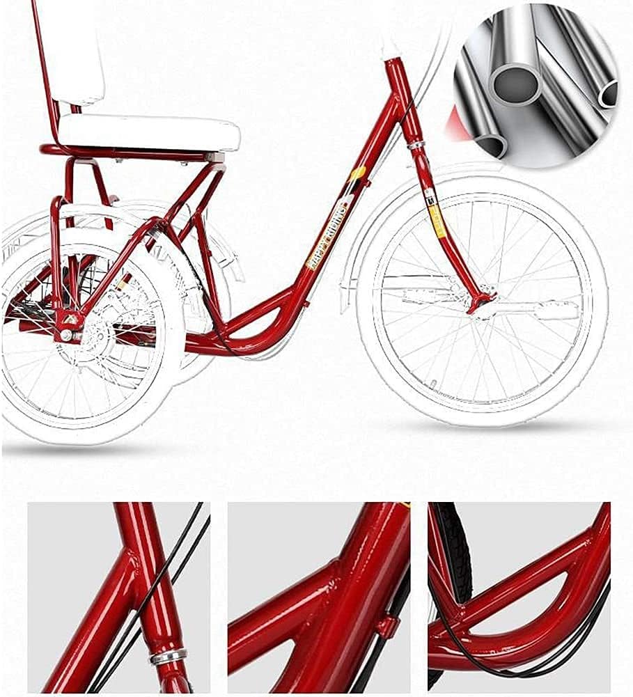 20 Inch Single Speed Adult Tricycle with Rear Shopping Basket W762