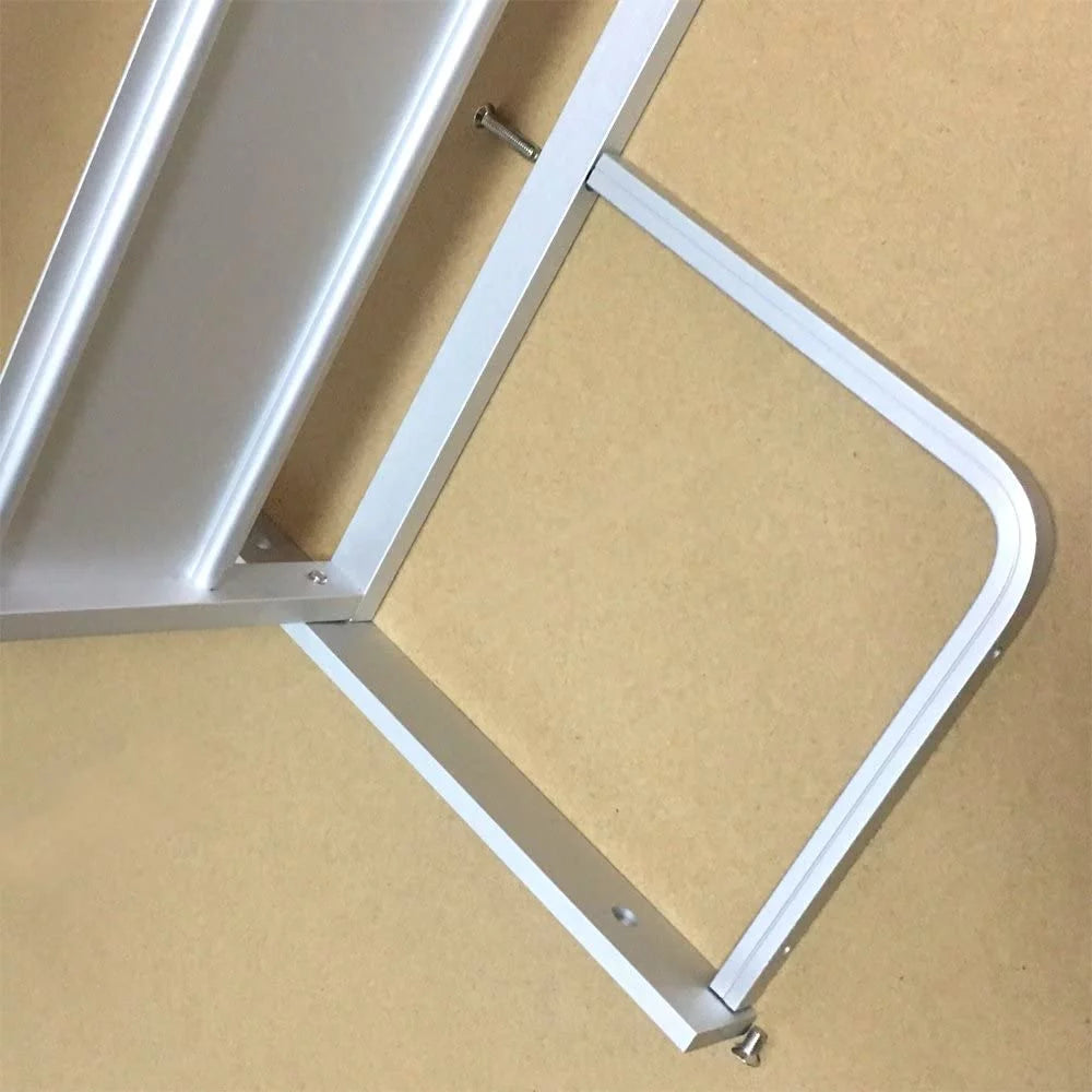 Aluminum Microwave Oven Wall Mount Double Deck Shelf With Hooks H865