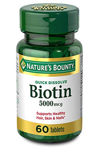 Biotin Vitamin Supplement, 5000 mcg, 60 Quick Dissolve J758217