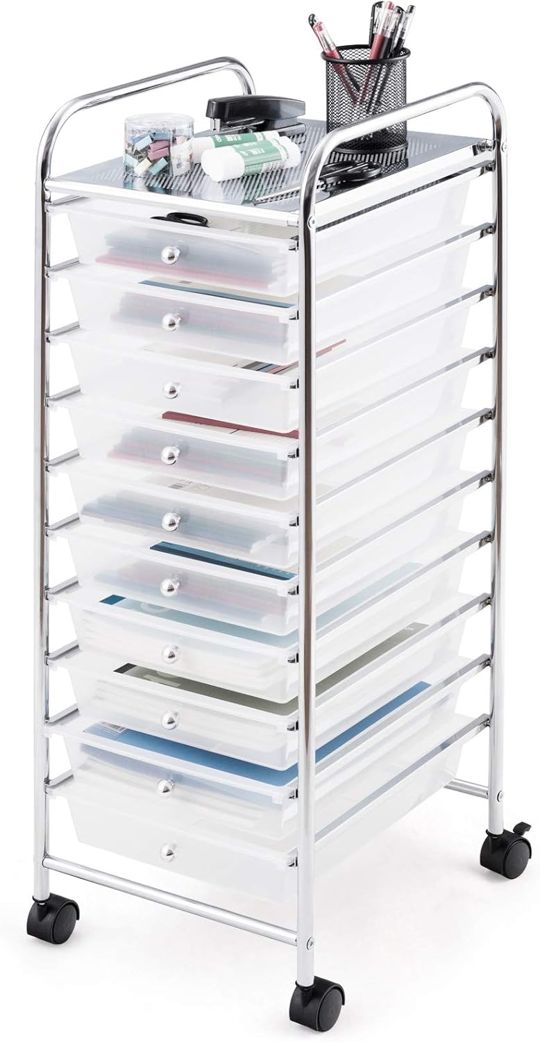 10 Drawer Rolling Storage Cart G693835