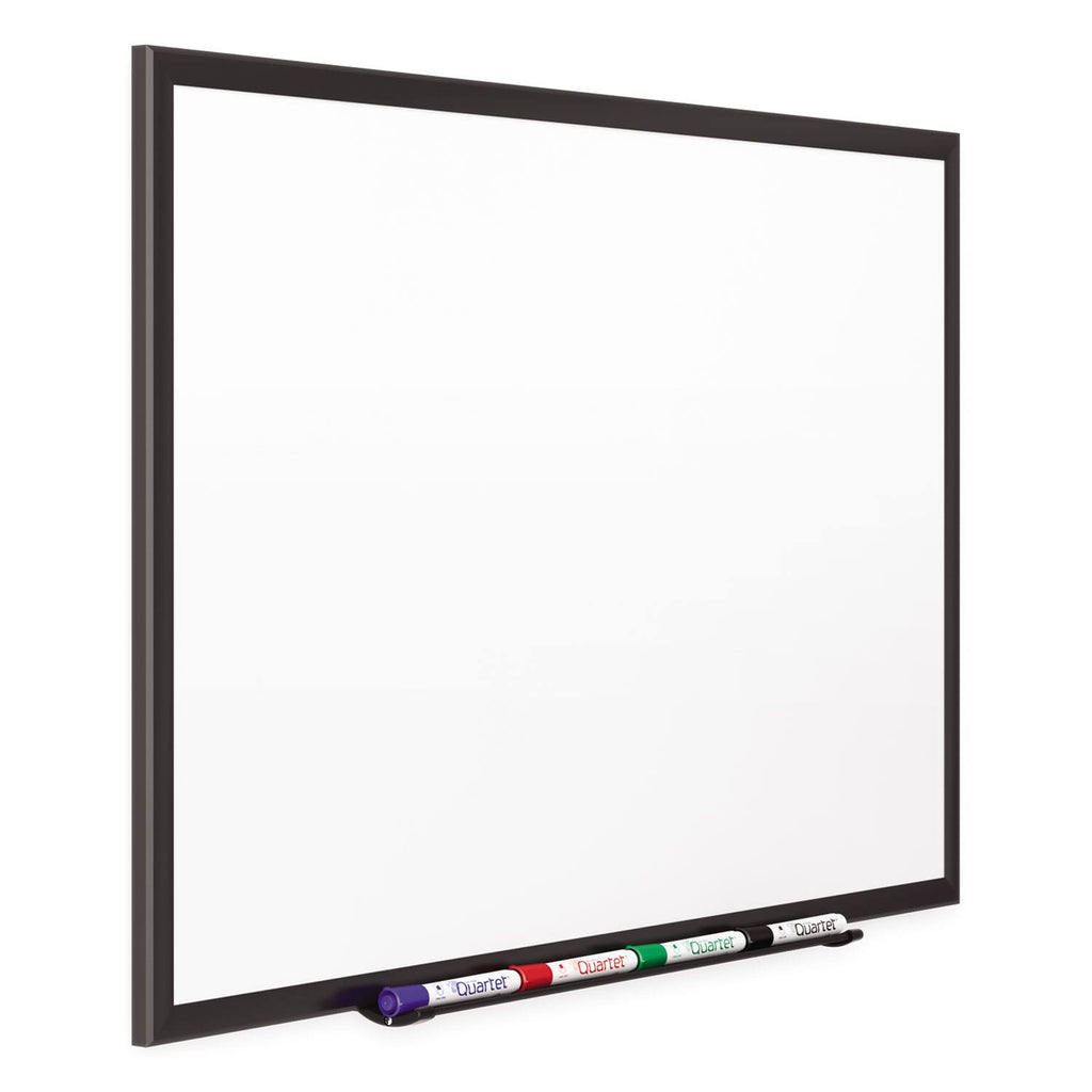 60 x 36 Black Aluminum Frame Porcelain Magnetic Whiteboard S6141