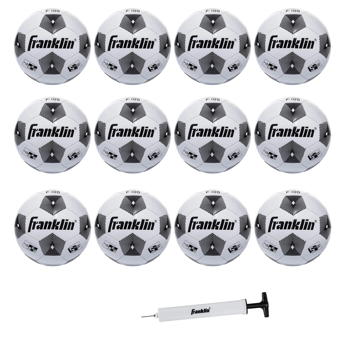 12 Ball Pack with Pump Size 5 V3840