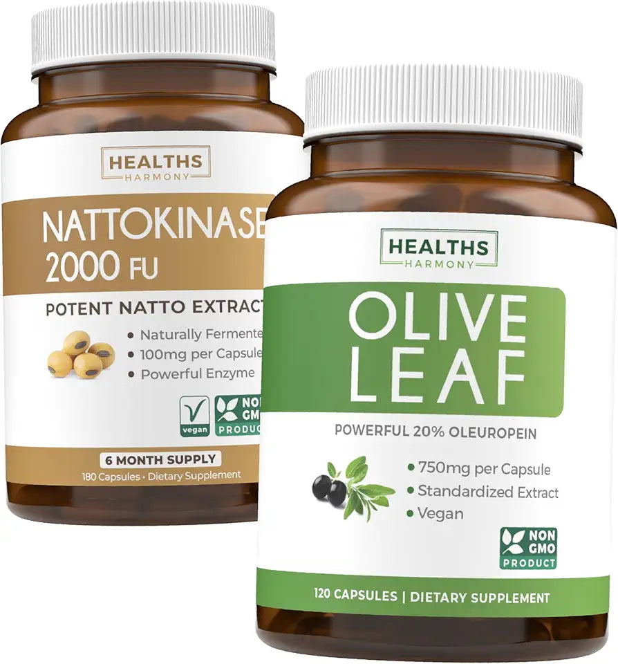 Nattokinase & Olive Leaf Extract 6-Month Supply V215