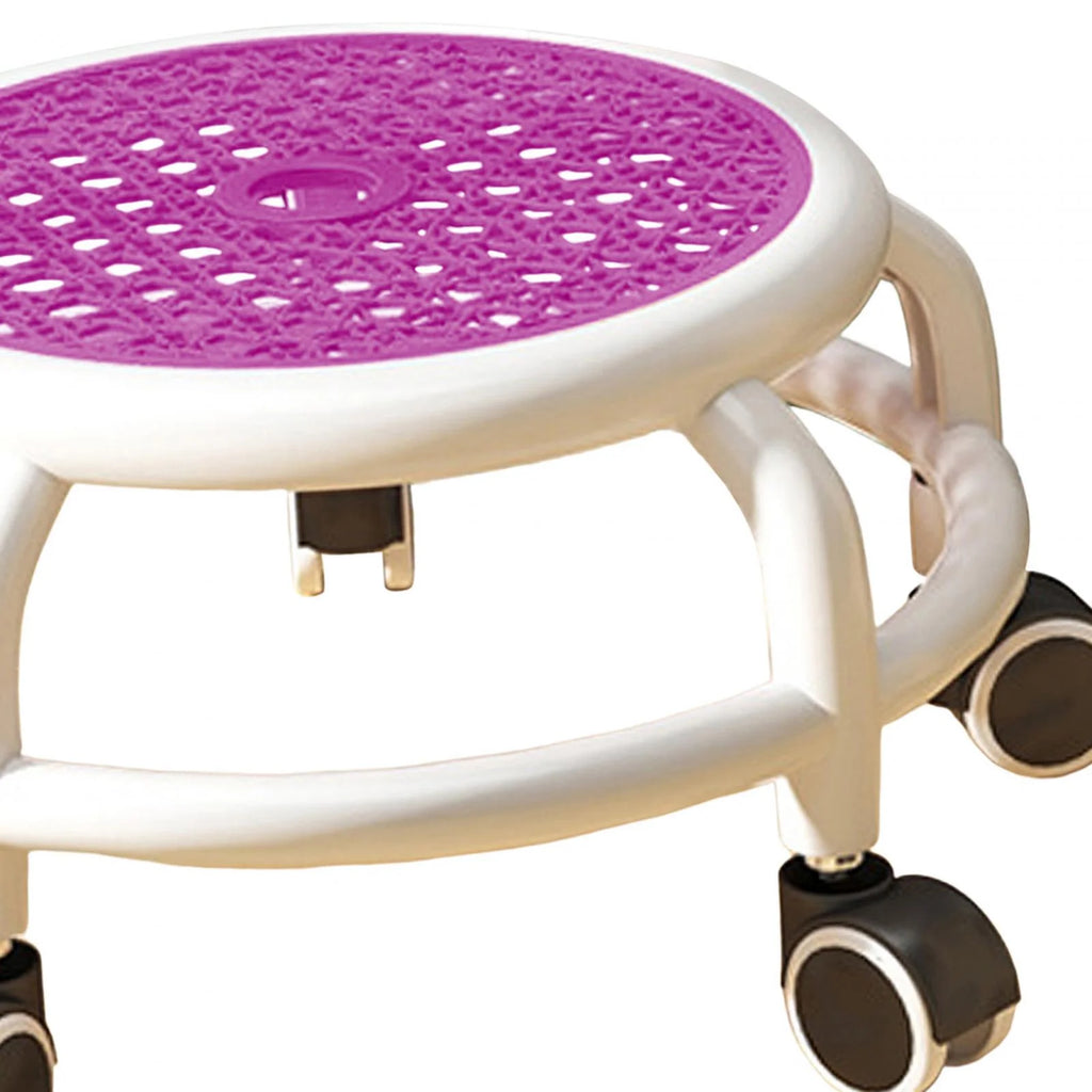 Violet Stool with Universal Wheels Z389