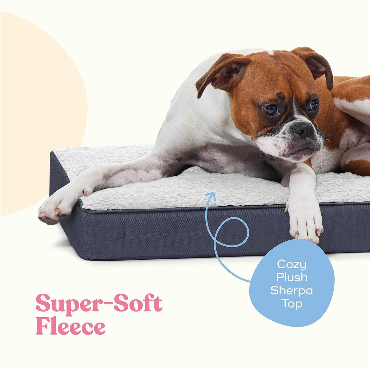 Orthopedic Large Dog Bed with Sherpa Top X495595