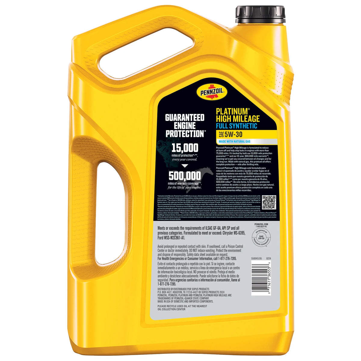 Full Synthetic 5W-30 Motor Oil, 5 Quart L27515