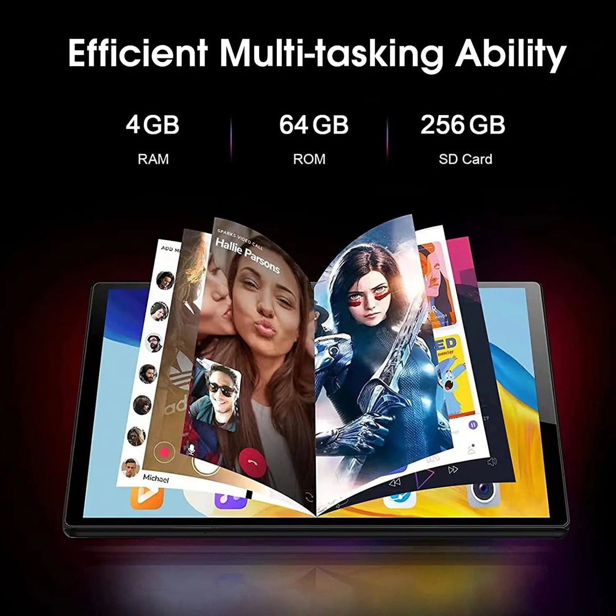 10in Android 12 Tablet 8gb RAM 128gb ROM IPS Screen U2394
