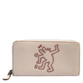 Chalk Leather Accordion Zip Wallet C4624