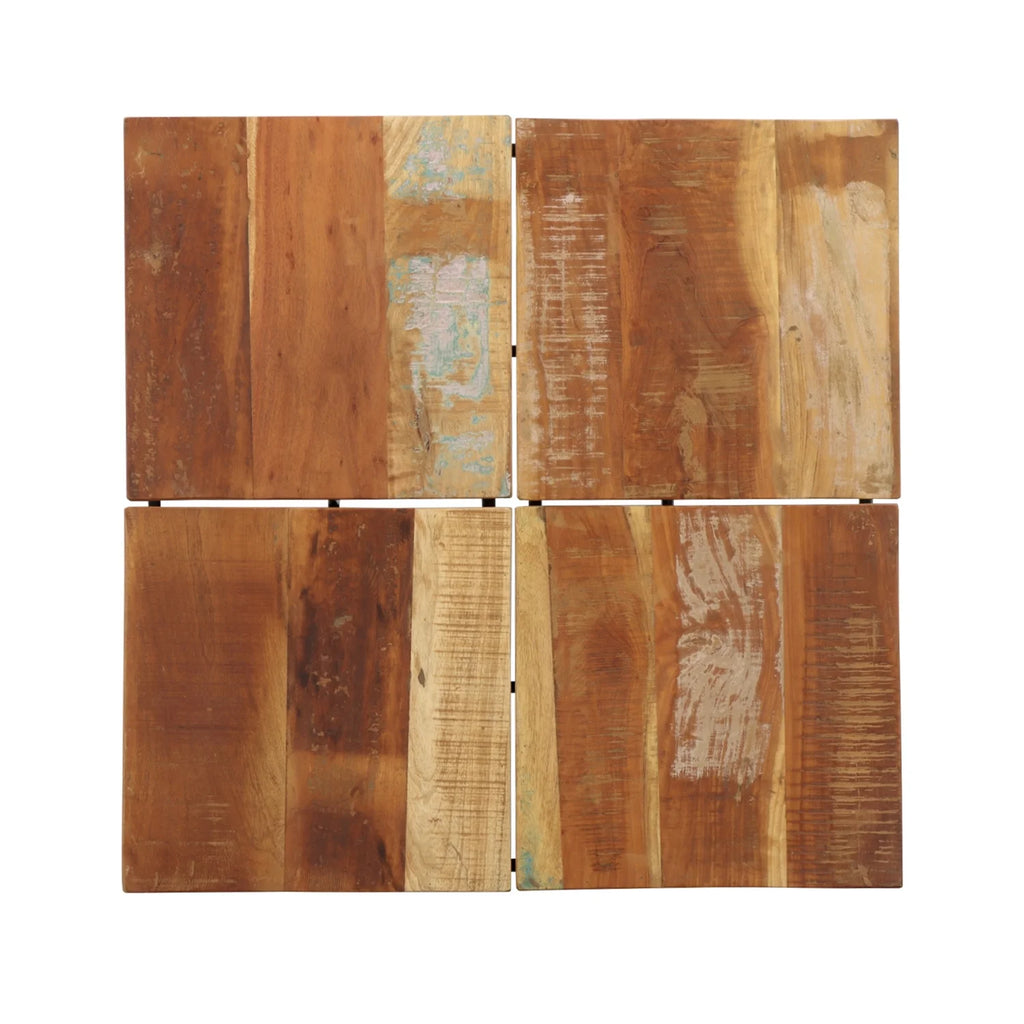 Reclaimed Wood & Iron Square Cocktail Table V398