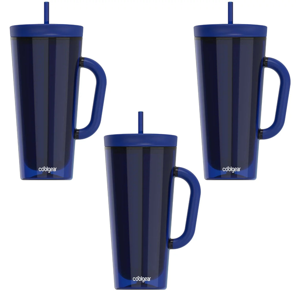 26 oz Tumbler with Straw and Handle J6547