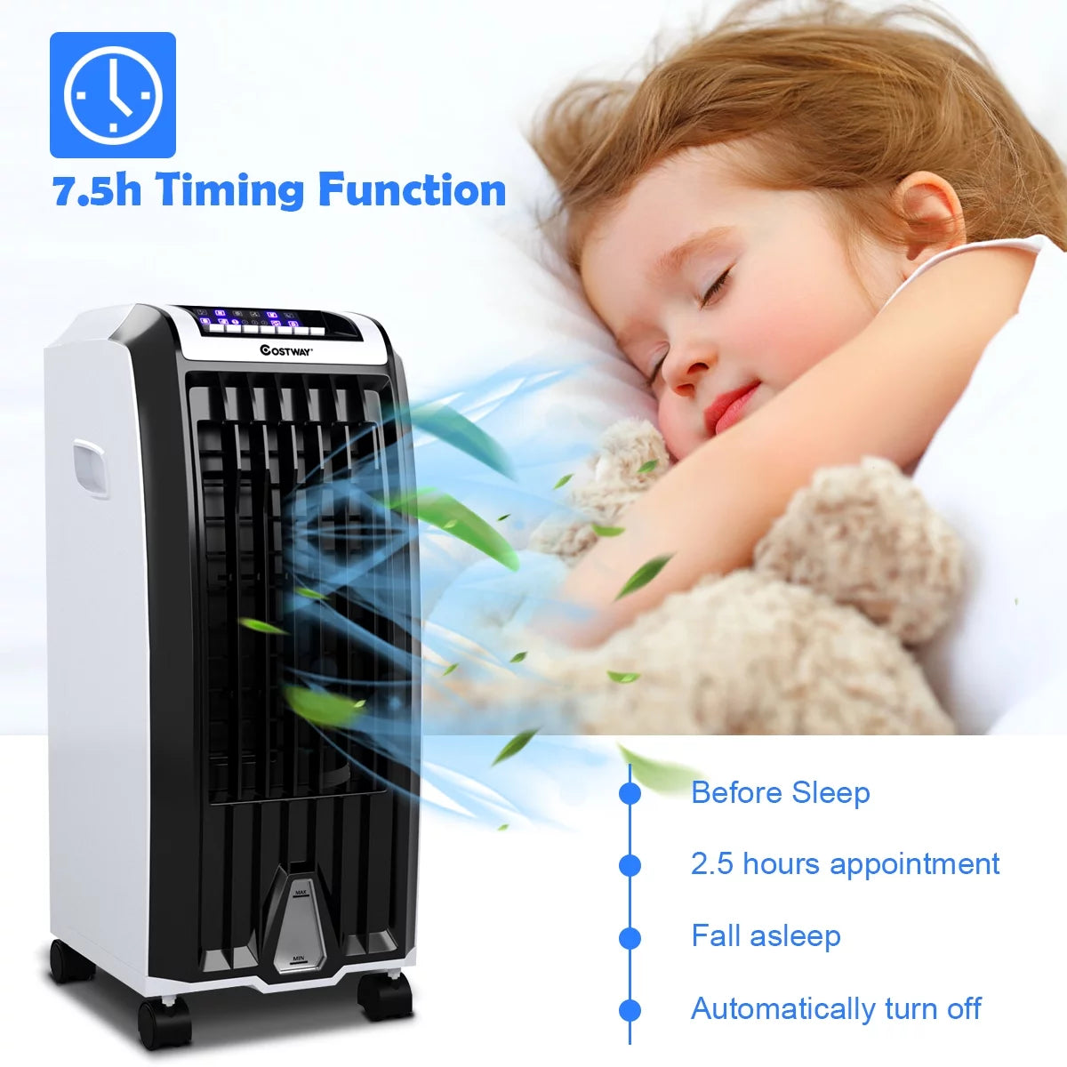 Portable Evaporative Cooler Fan with Remote Control K340