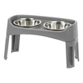 12 inch Elevated Dog Bowls with 2 Qt Stainless Steel Bowls H4570