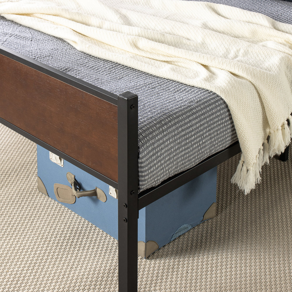 Queen Bamboo and Metal Platform Bed Frame H127016