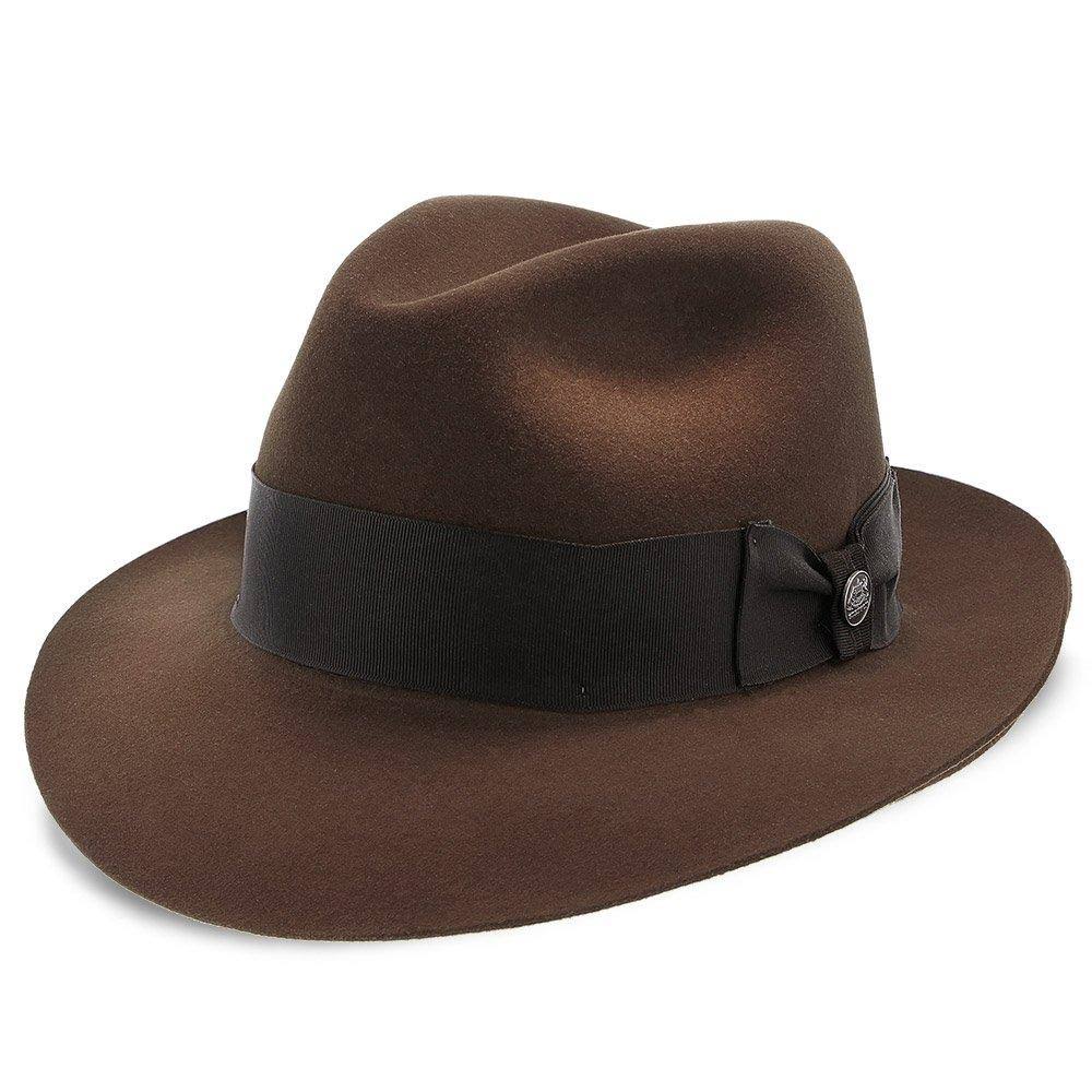 Navy Fur Felt Fedora Hat T29896