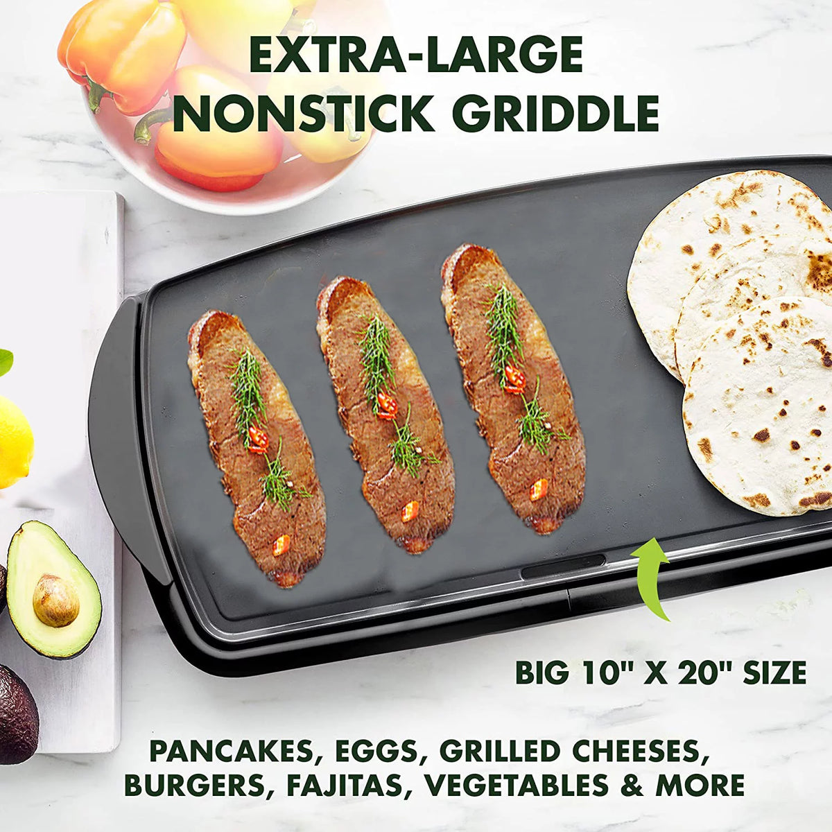 20-Inch Nonstick Ceramic Electric Griddle A998247