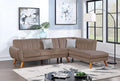 Black Faux Leather 2PC Sectional Sofa Set A950869