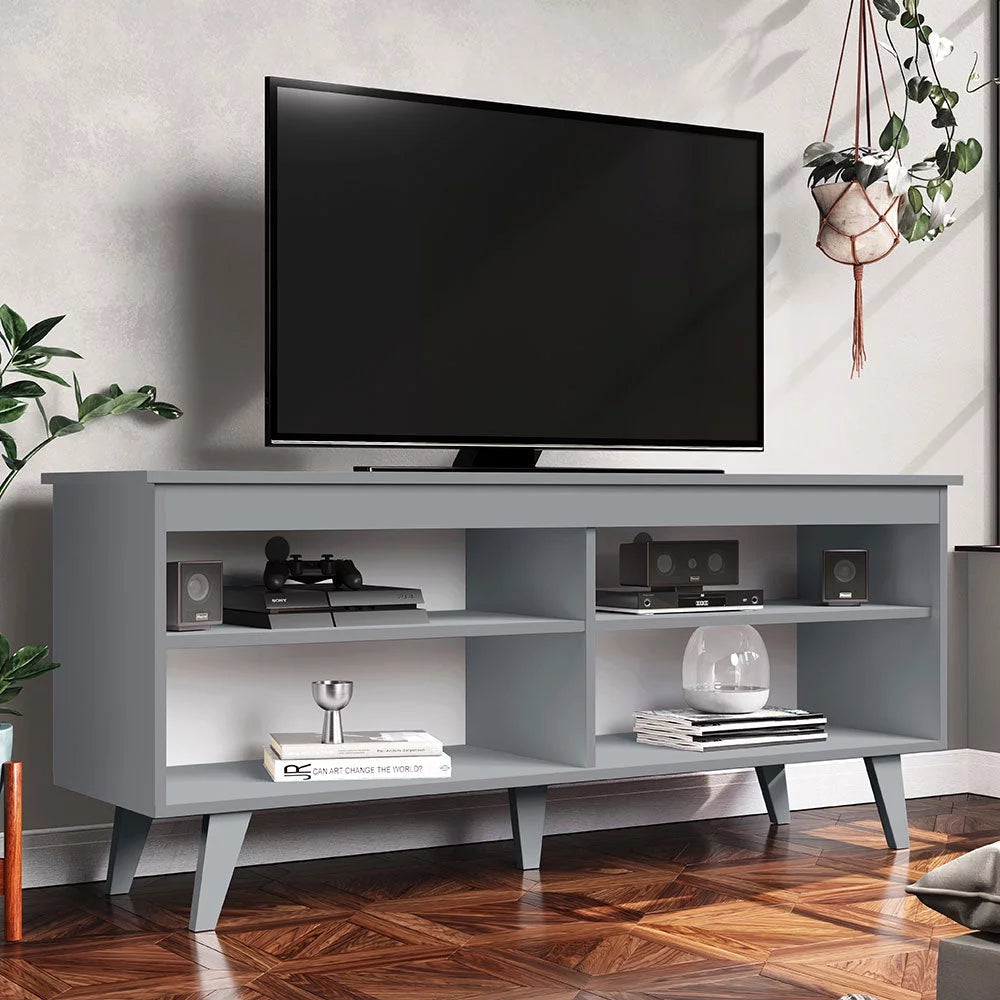 Black TV Stand with Storage Shelves L150076
