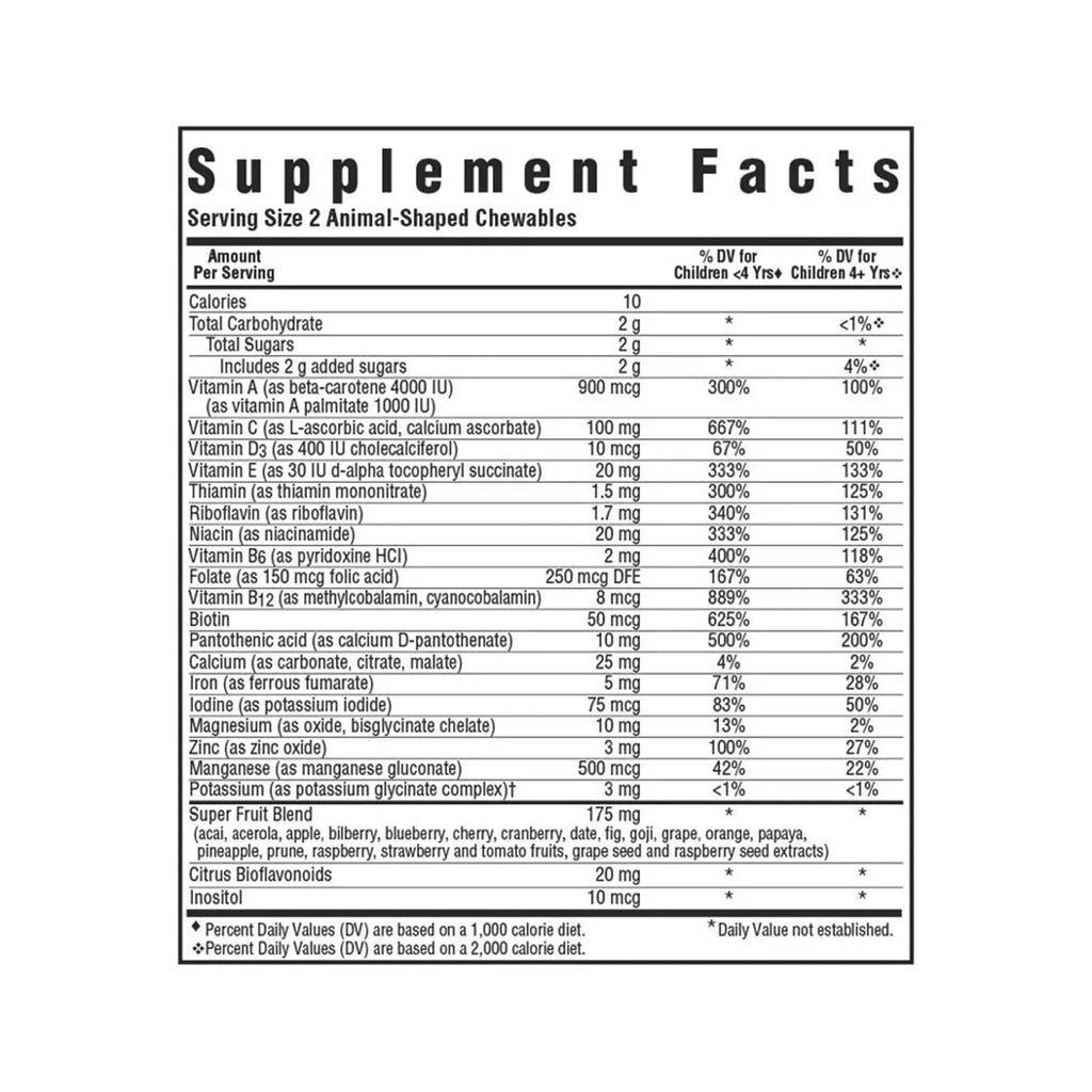 Whole Food Based Multiple Orange 180 Chewable Tablets H821646