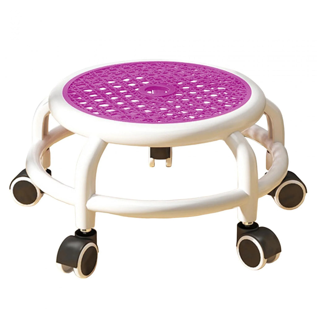 Violet Stool with Universal Wheels Z389