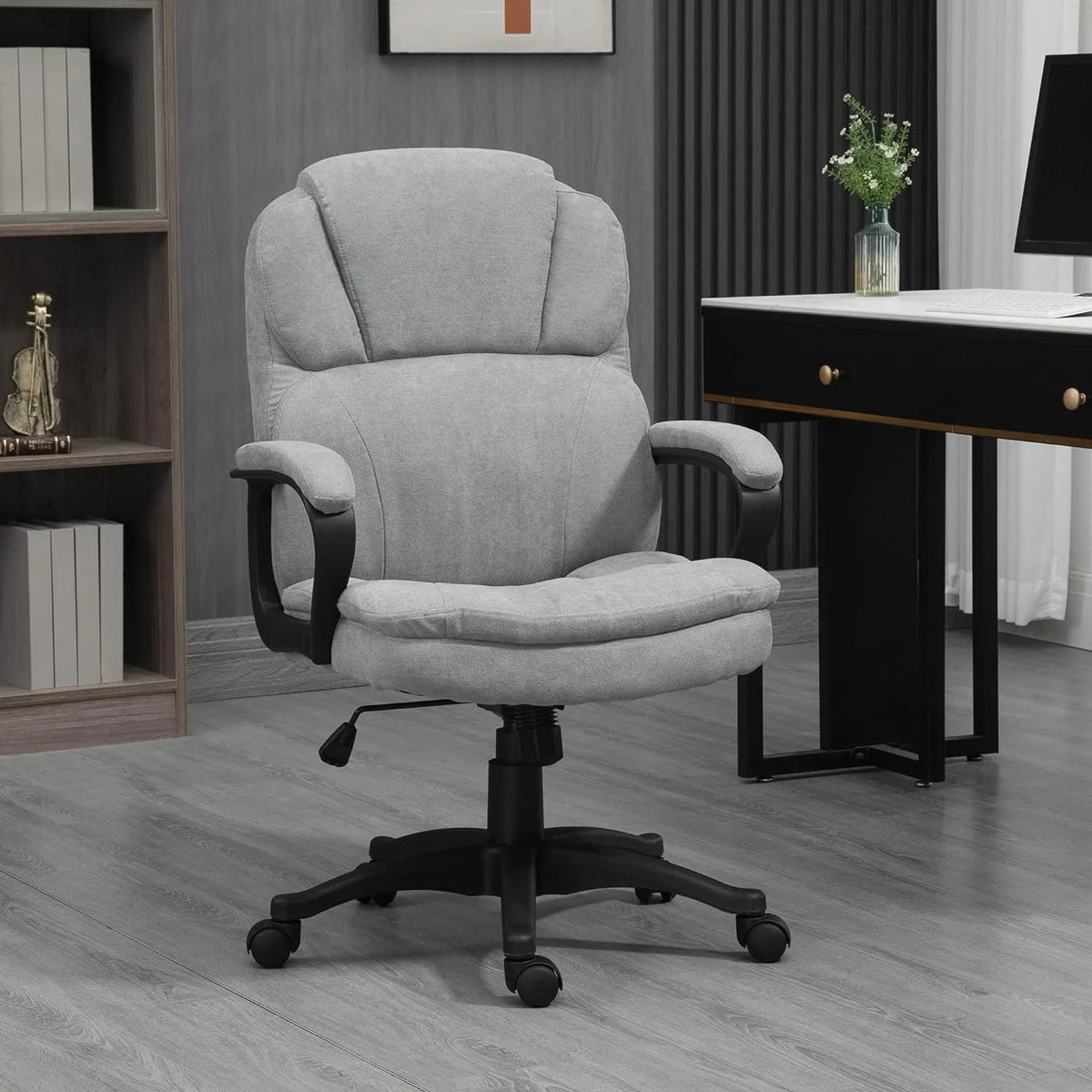 Gray Massage Office Chair with USB Power V814