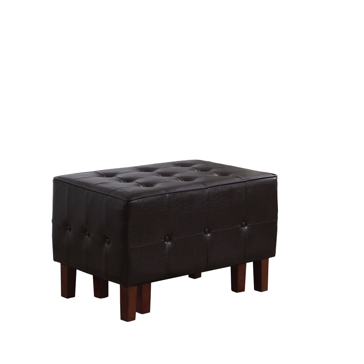 19.5 in. Leatherette Tufted Stackable Seating with Wooden Legs Plus 1 Seat - Light Gray H1717
