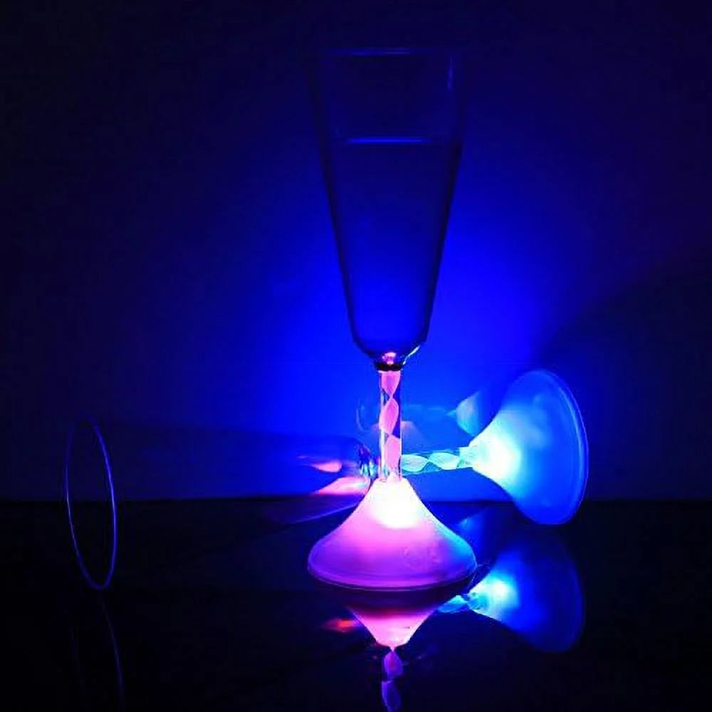 6 Oz LED Light Up Champagne Flutes Set Of 6 J78761