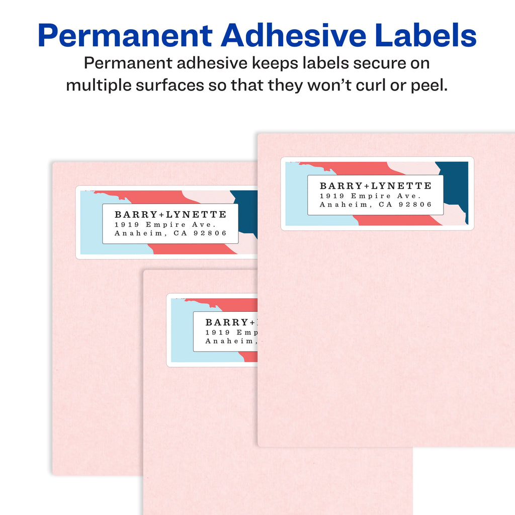 Avery Easy Peel Address Labels, Permanent Adhesive, 1" x 4", 2,000 Labels N1937