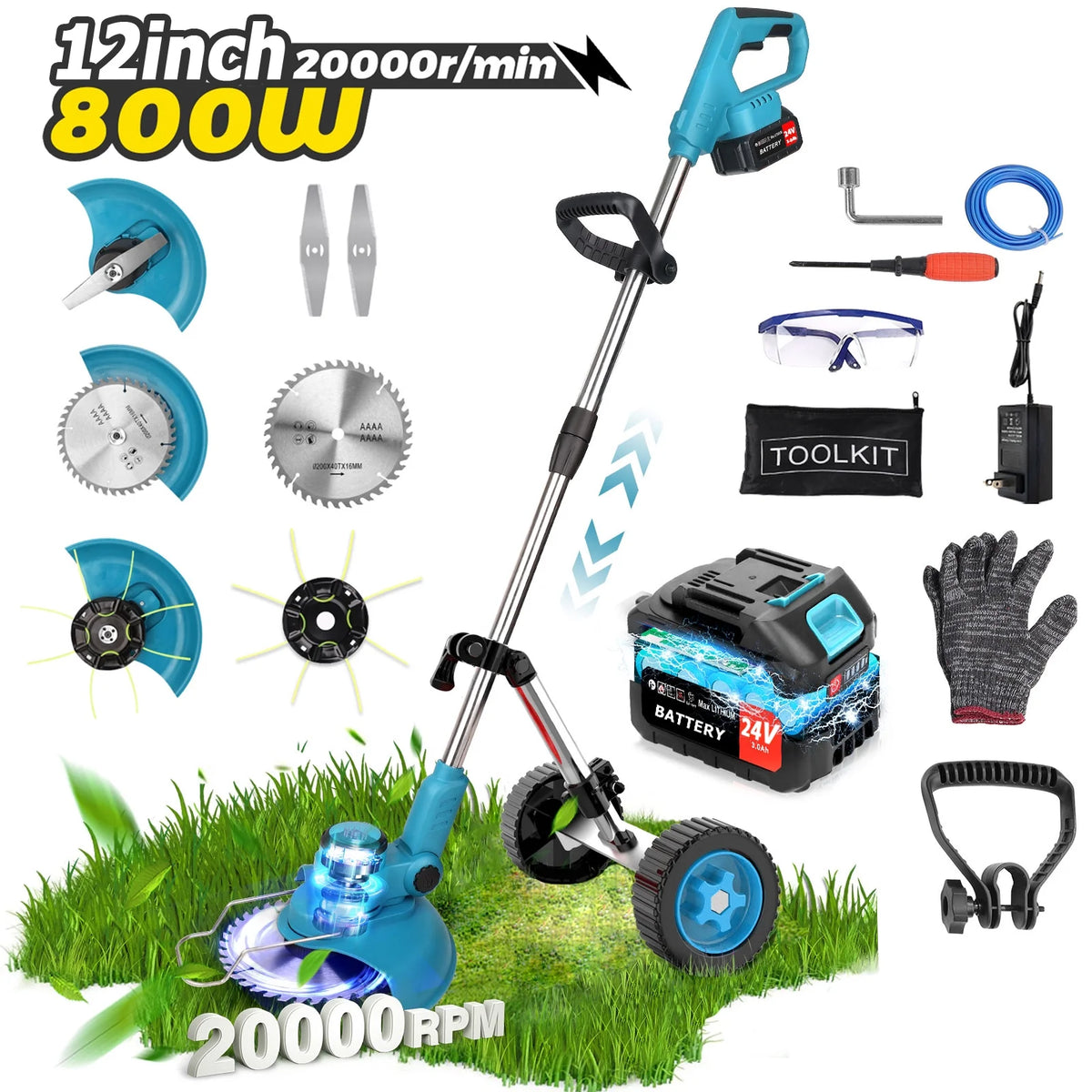 Cordless Electric String Trimmer Edger I855614