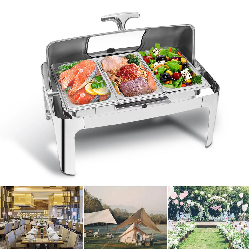13.5L Stainless Steel Chafing Dish with 3 Pots S700