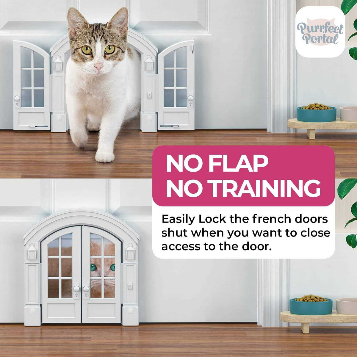 Cat Door for Average-Sized Cats Up to 20 lbs D479849