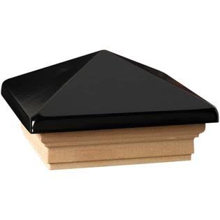4x4 Black Post Cap D140