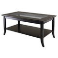 Rectangular Coffee Table with Glass Top and Shelf M436128