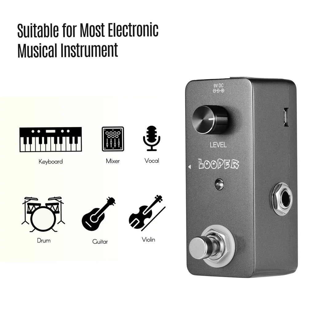 Looper Effect Pedal, 5 Minutes Looping Time, USB Interface Y258355