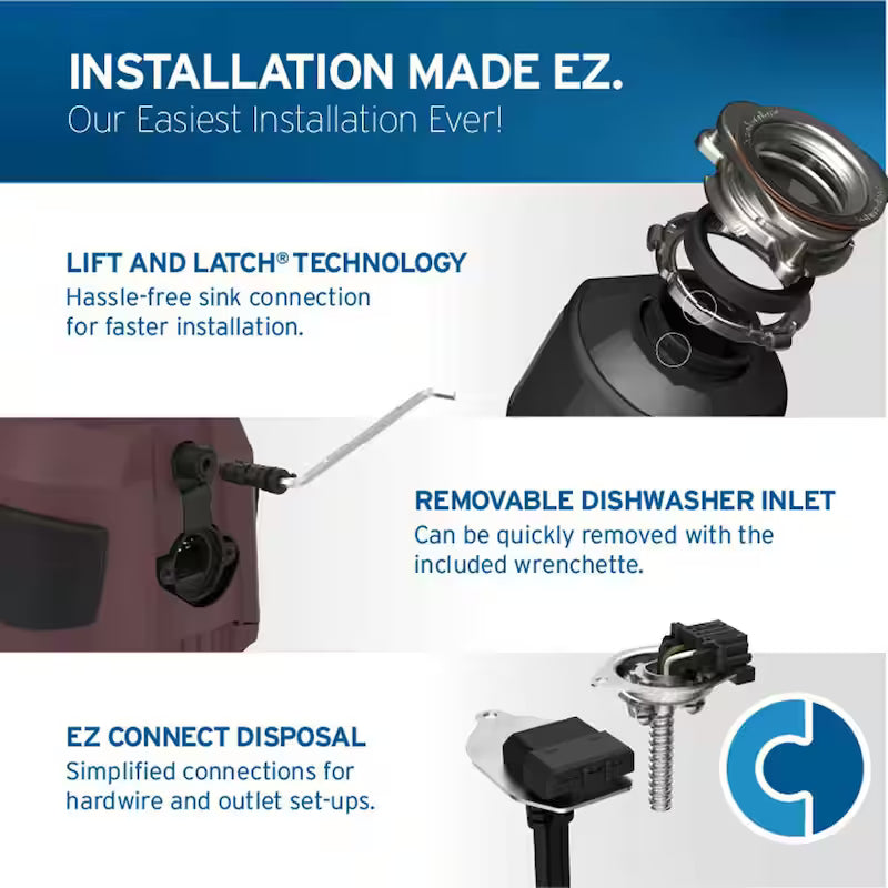 3/4 HP Continuous Feed Garbage Disposal W293
