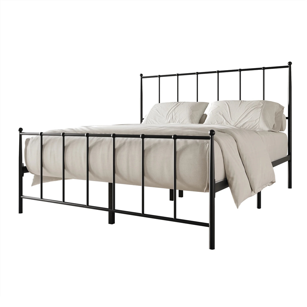 Twin Size White Metal Platform Bed N905