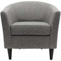 Gray Fabric Barrel Chair S271