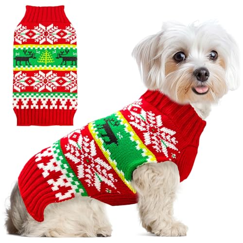Grey Dog Christmas Sweater with Leash Hole J630